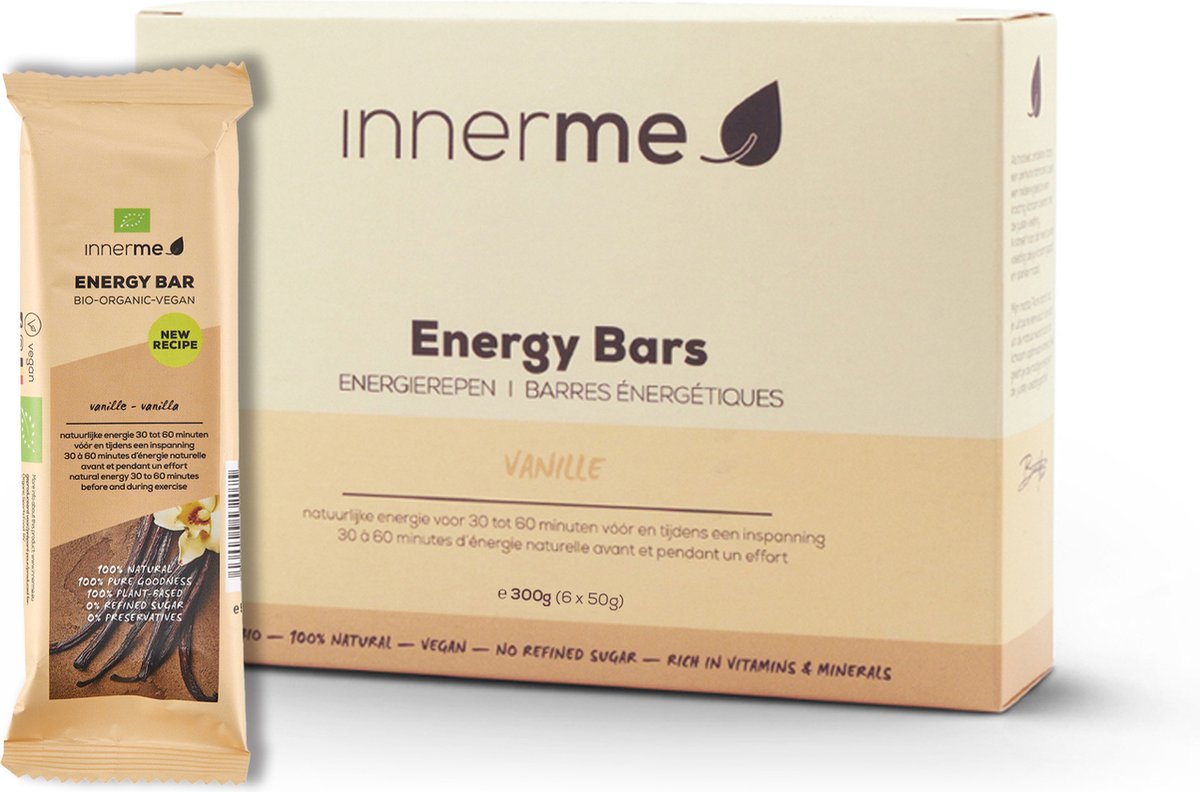 Innerme Energy Bars 'Vanille' - bio & vegan sportreep - 6 energierepen 50g