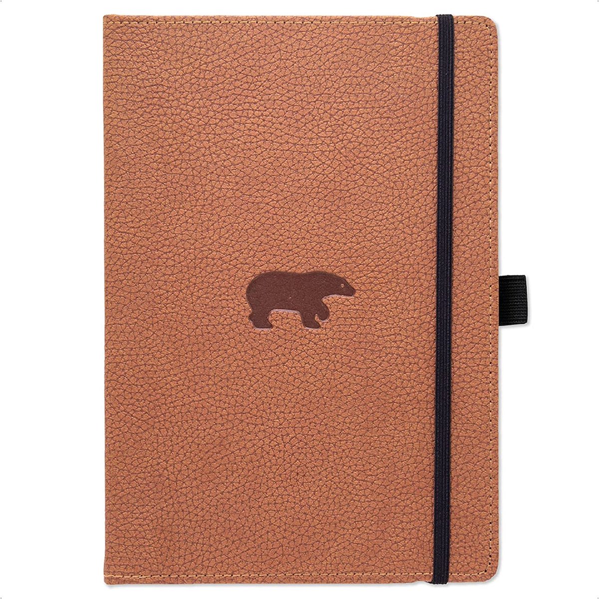 Dingbats* Wildlife A5 Notitieboek - Brown Bear Blanco - Bullet Journal met 100 gsm Inktvrij Papier - Schetsboek met Harde Kaft, Binnenvak, Elastische Sluiting en Bladwijzer