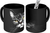 Tasse Magique - Photo sur Tasses Chauffantes - Tasse à Café - Animaux domestiques - Chat - Animaux - Zwart - Wit - Tasse Magic - Tasse - 350 ML - Tasse à Thé
