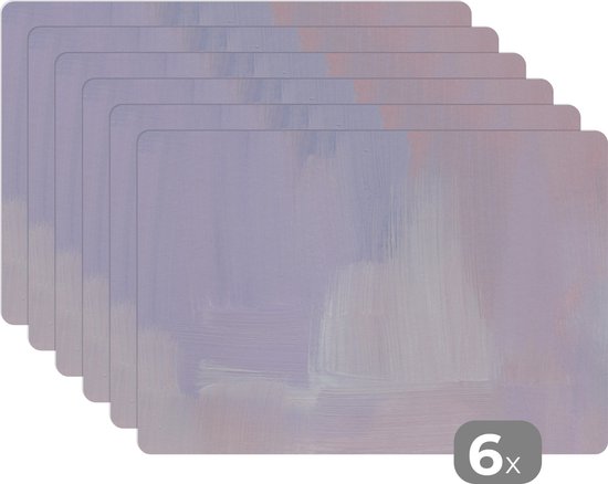 MuchoWow Placemat (6stuks) 45x30cm Planken van hout met een | Leen Bakker