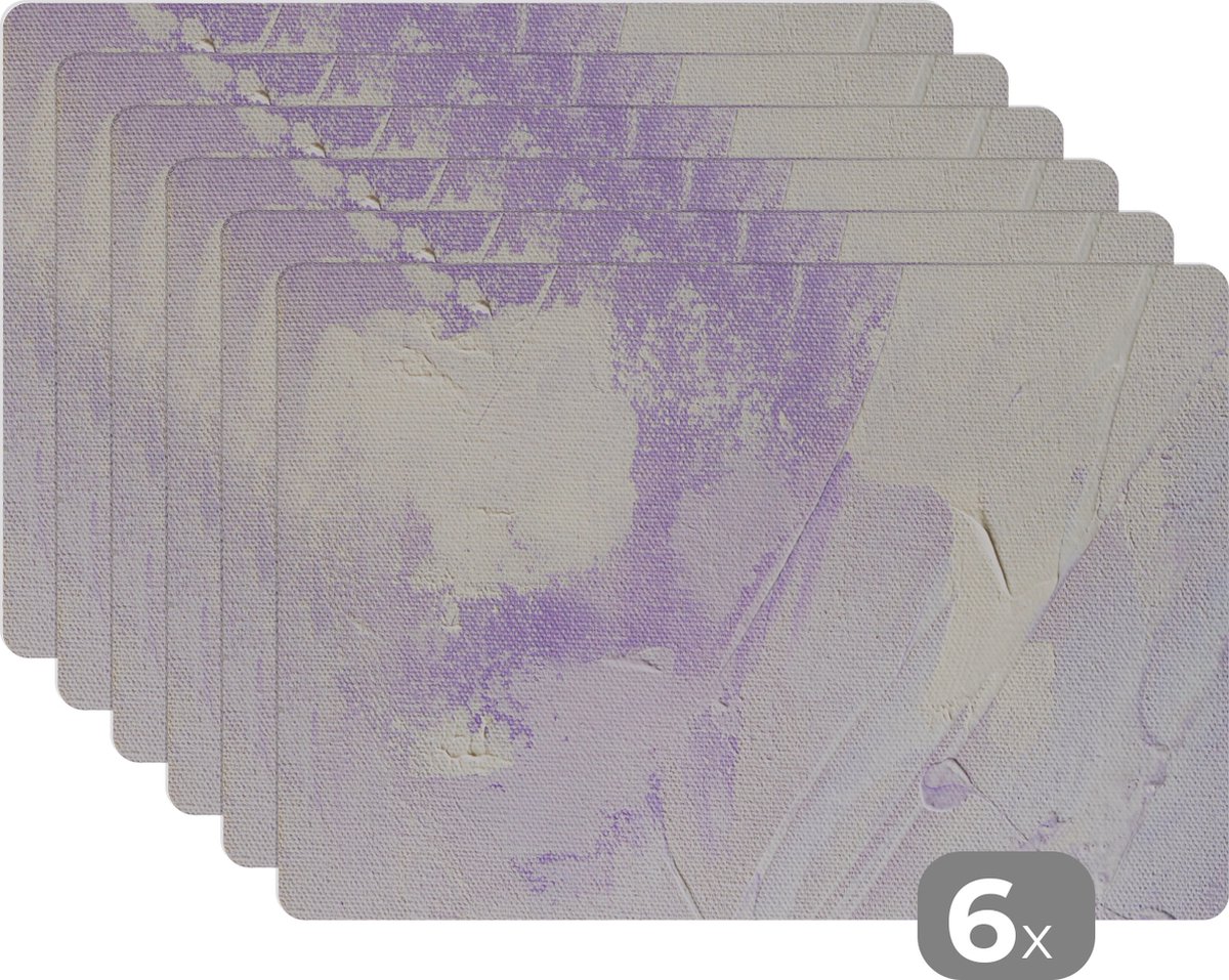 Placemat - Verf - Design - Abstract - Tafel - Onderleggers - 45x30 cm - 6 stuks