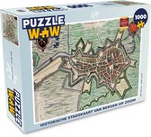 Puzzel Kaart - Bergen op Zoom - Antiek - Legpuzzel - Puzzel 1000 stukjes volwassenen