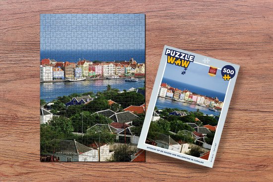 Puzzle Vue des maisons de Willemstad à Curaçao - Puzzle - Puzzle 500 pièces - Sinterklaas présente - Sinterklaas pour les grands enfants