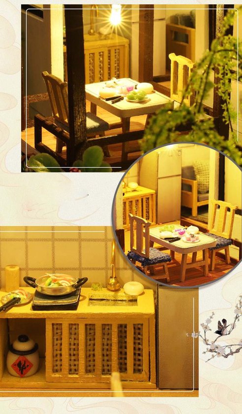 Rolife Henry's Chocolate Shop, doe-het-zelf, miniatuurhuisje, 330-delige modelbouwset, poppenhuis voor tieners en volwassenen, geen lijm nodig, 3D- puzzel, mini-huisbouwpakket, 8-uurs assemblage