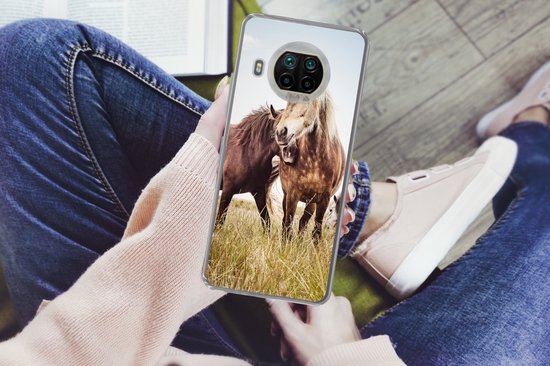 Coque Xiaomi Mi 10T Lite 5G - Paarden - Herbe - Printemps - Coque de téléphone en Siliconen