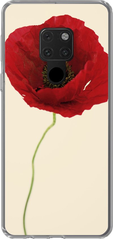 Coque Huawei P40 Lite - Gros plan d'un coquelicot rouge - Coque de téléphone en Siliconen
