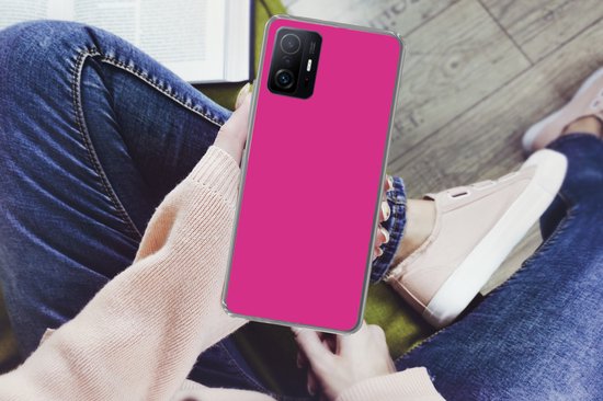 Convient pour coque Xiaomi 11T Pro - Fuchsia - Néon - Couleurs - Coque de téléphone en Siliconen