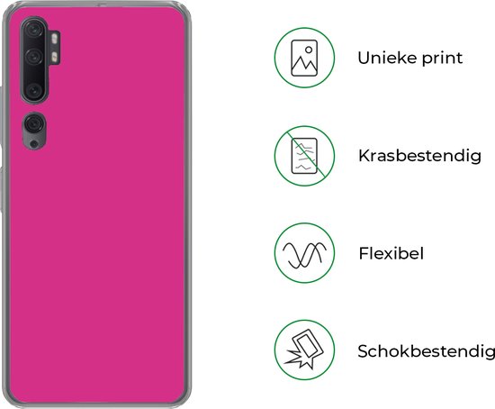 Xiaomi Mi Note 10 - Fuchsia - Néon - Couleurs - Coque de téléphone en Siliconen