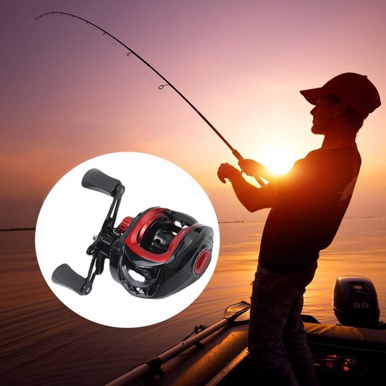 Dailygoody - Metalen Baitcasting-molen - Lichtgewicht vismolen - Krachtige en gladde werking - Unisex - Geschikt voor zoutwater en zoetwater - 7,2:1 o... — afbeelding 2