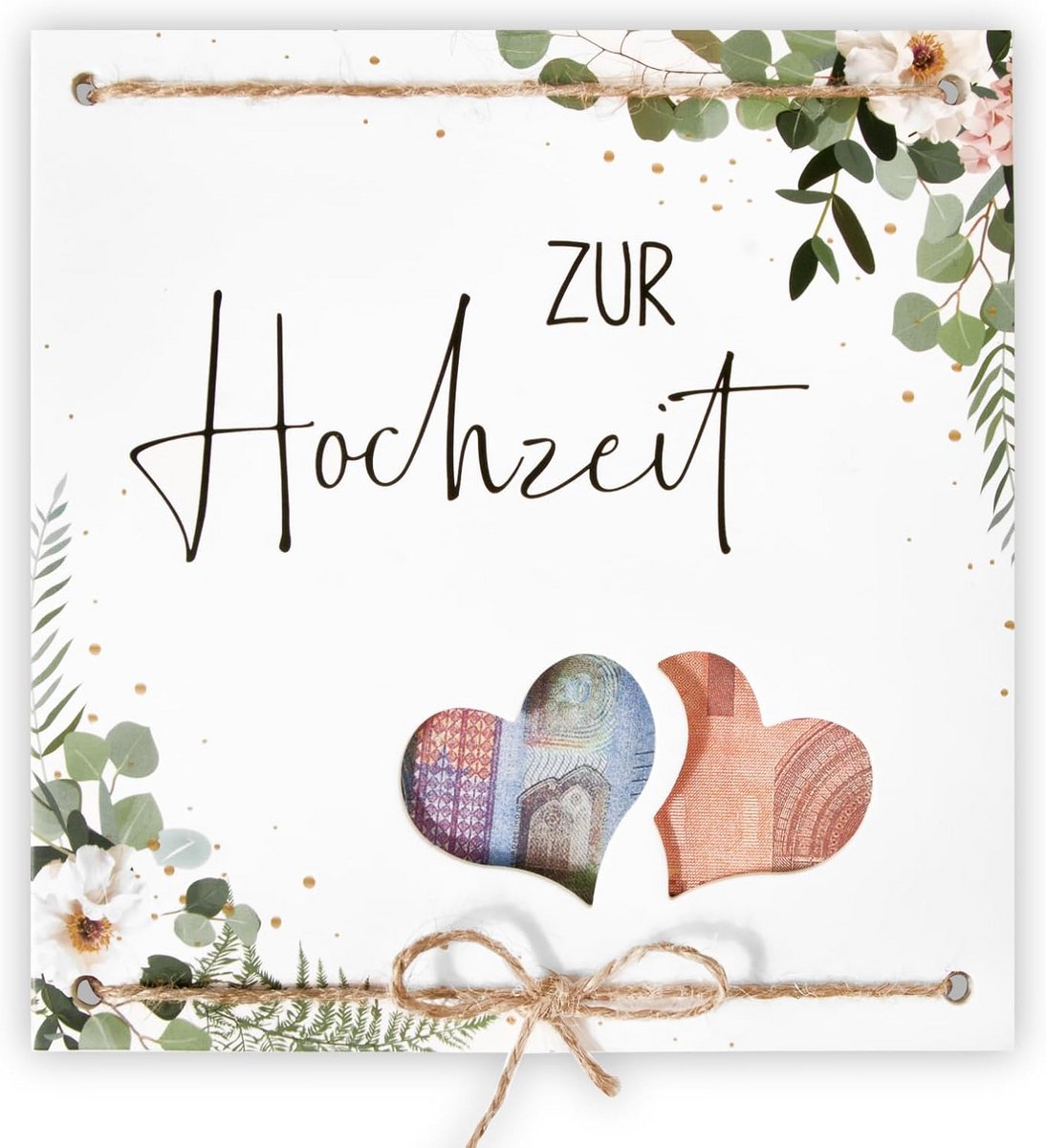 Unieke Geschenkverpakking en Decoratieve Kaart voor Bruiloftsgeldcadeaus