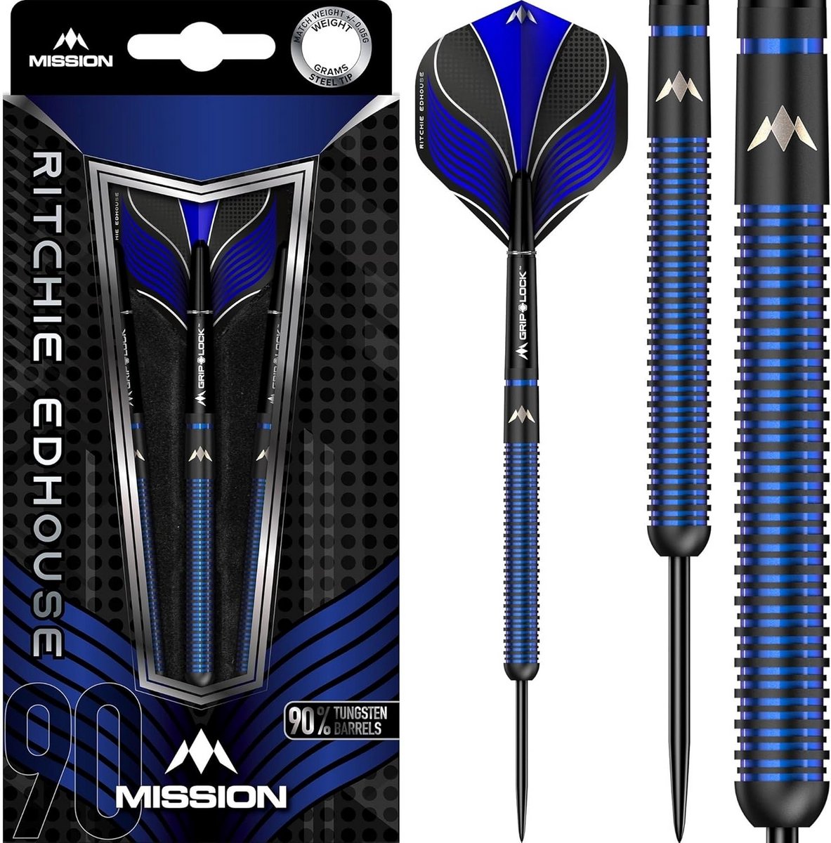 Professionele 90% Tungsten Steel Tip Dartpijlen met Zwarte Titanium Coating