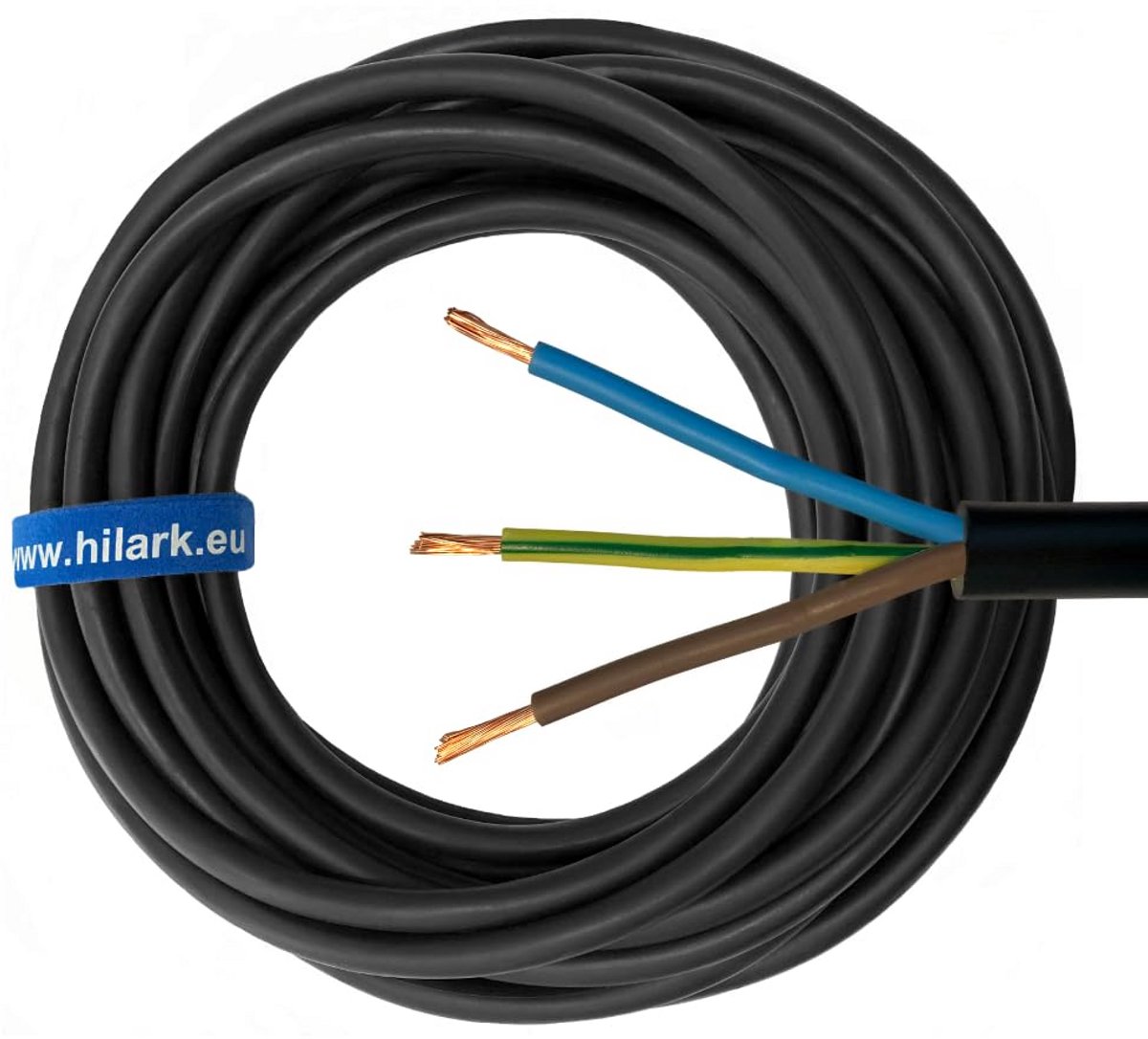Zware Rubberkabel H07RN-F 3x2,5mm2 Zwart voor Bouwplaats en Industrie - 60 Meter