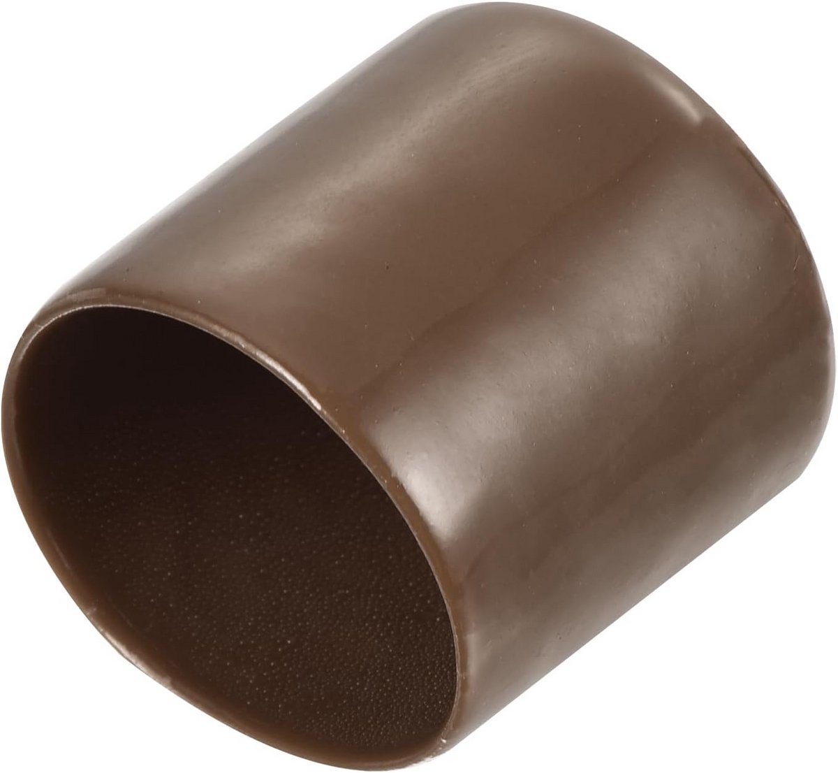 25 Stuks Ronde Rubberen Eindkappen 30 mm - Beschermdoppen voor Buis en Schroefdraad - Bruin