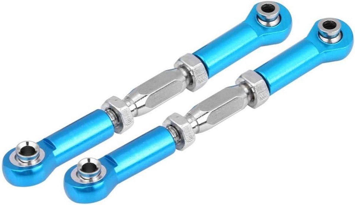 2x Universele RC Auto Stuurstang Trekstang Set van Aluminiumlegering voor Modelbouw en Upgrade