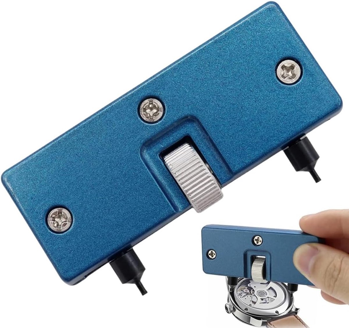 1 stuk batterijwissel horloge gereedschap - horloge openen - batterijwissel en reparatie - blauw