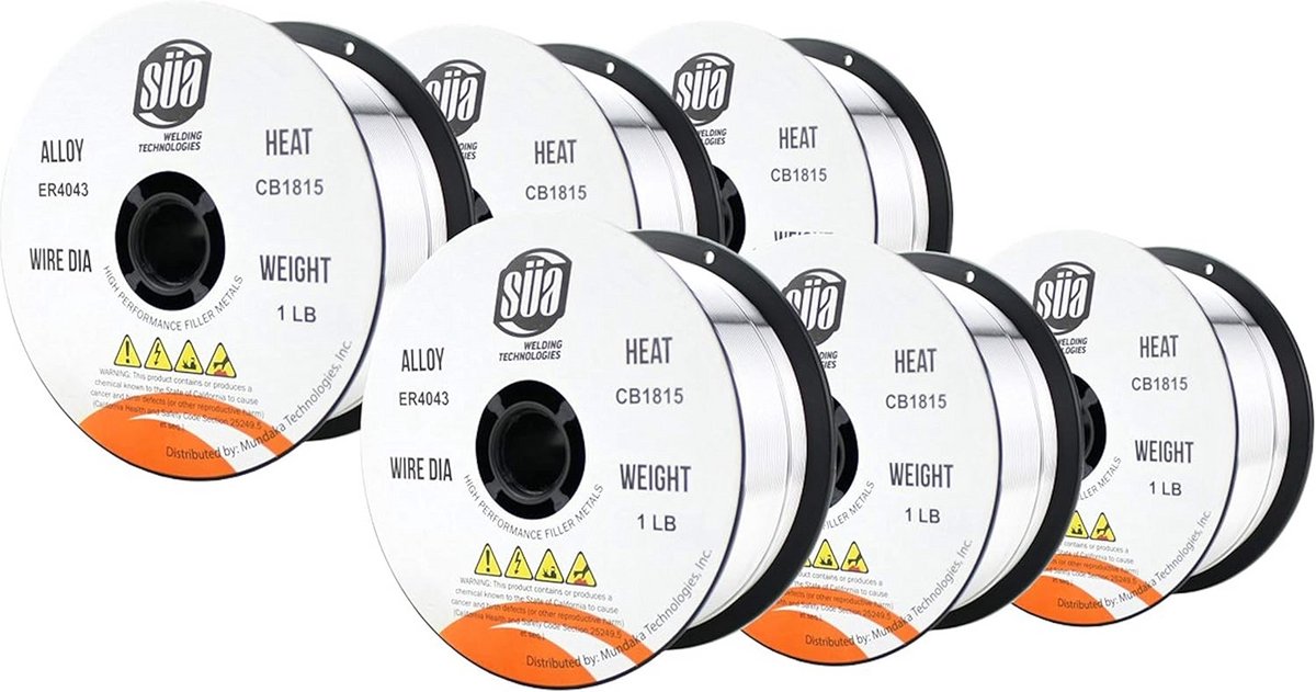 MIG Aluminium Lasdraad ER4043 - 6 Rollen van 0,45 kg (1 lb) - 0,9 mm Dikte