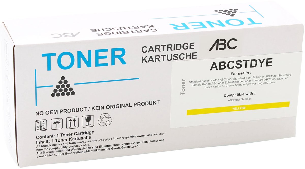 ABC huismerk toner geschikt voor Lexmark 72K2XY0 22000 pagina's geel geschikt voor CS820 CX820 CX825 CX860