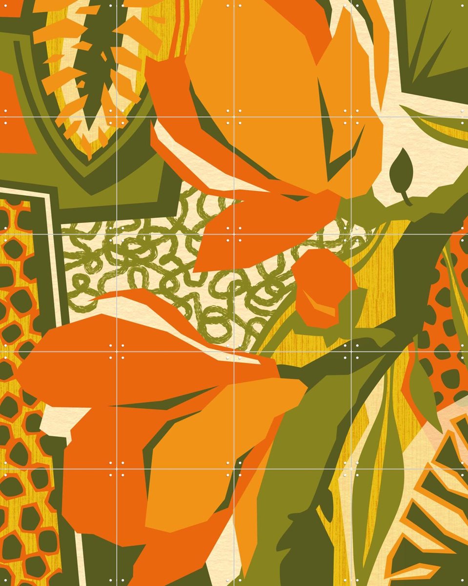 IXXI Magnolia, Megan Gallagher - 80 x 100 cm - Gratis ophangtool - Grote wanddecoratie en posters - Grafisch Ontwerp, Digitale Kunst, Illustraties