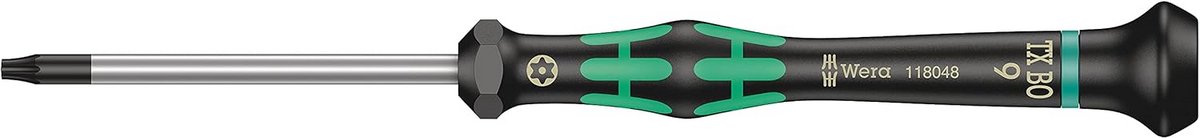 Elektronica Schroevendraaier Torx BO Beveiligingsbit TX 9 x 60 mm voor Fijnmechanica