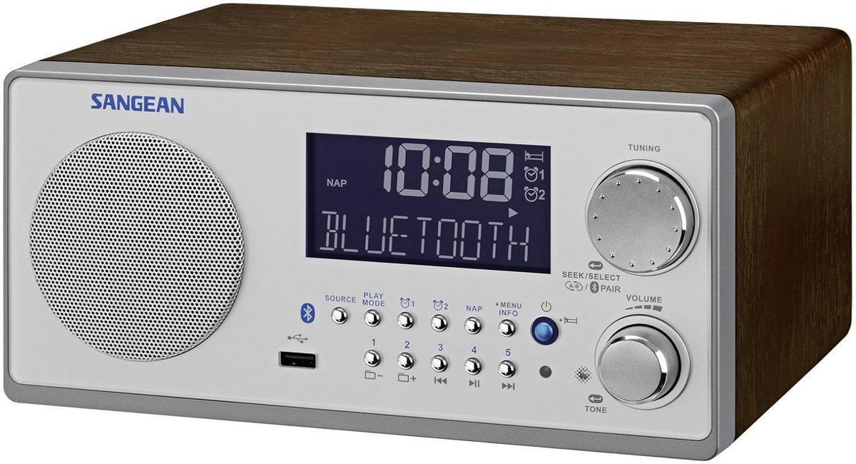 Digitale Tafelradio met Bluetooth, FM-RDS en AM - Houtafwerking
