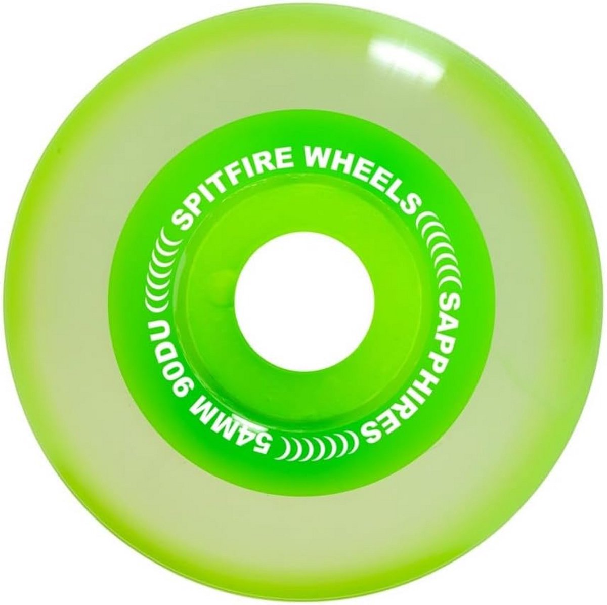 Skateboard Wielen 54mm - Hardheid 90a - Set van 4 - Helder/Neon Groen