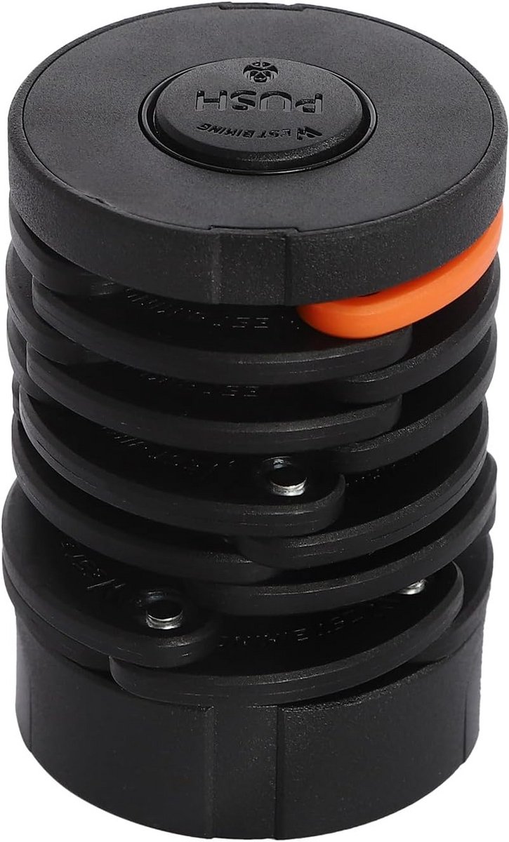 Inklapbaar Fietsslot met 5mm Staal - Hoge Diefstalbeveiliging Fiets & Motor - Zwart Combinatieslot