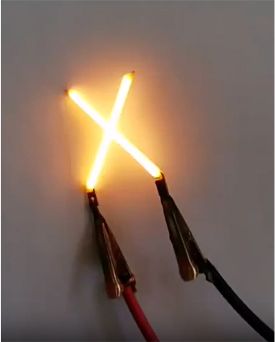 -X- COB LED 3V Filament Letter Geel 3 x 3 cm FPC 2200K 1W Warm-wit-X-
