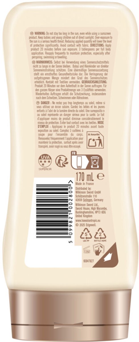 Hawaiian Tropic Glowing Protection Lotion SPF 30 - 6 x 170 ml - Voordeelverpakking