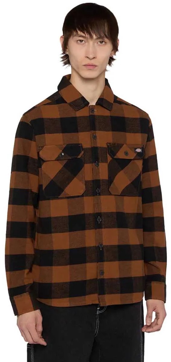 Dickies Sacramento Overhemd Met Lange Mouwen M Man Toffee