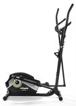 Zwarte crosstrainer met groene accenten en VirtuFit logo, op witte achtergrond.