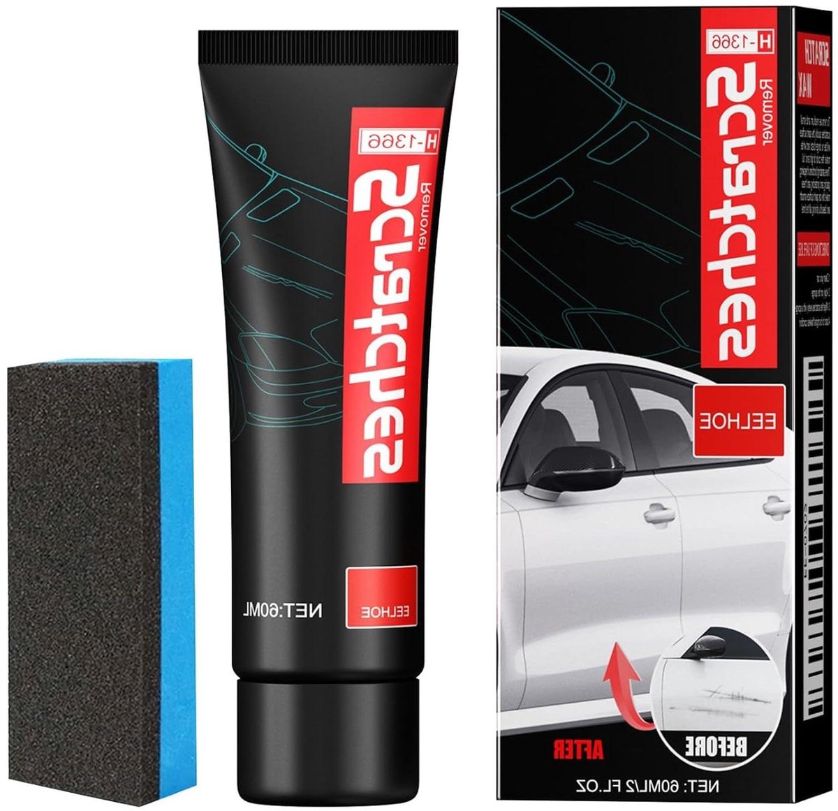 60 ml autoreparatie - verwijder diepe krassen en herstel autolak - auto krasverwijderaar
