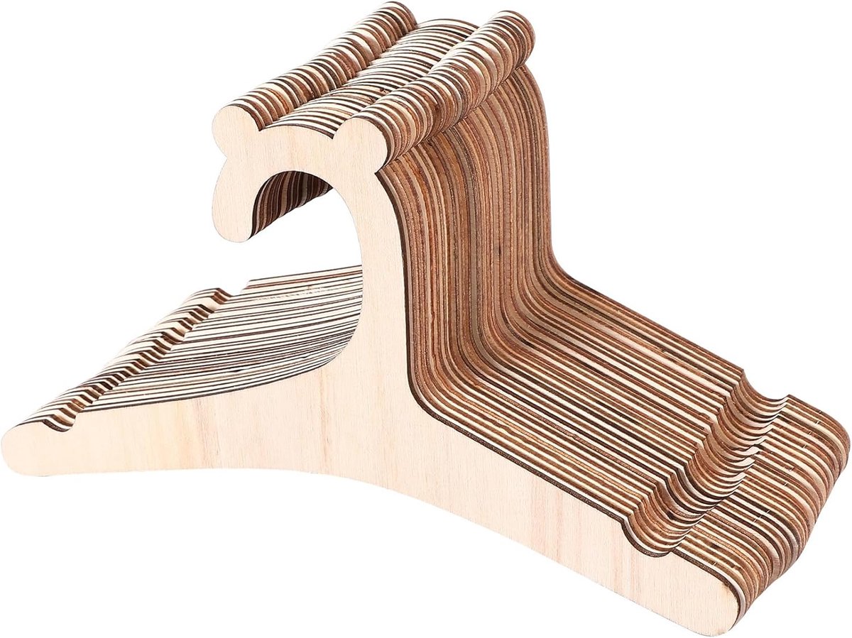 Set van 30 houten kledinghangers voor kinderkamers