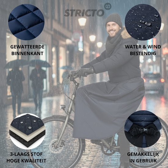 Stricto - Fiets Beenkleed - Universeel - Waterdicht & Winddicht van Merkloos — afbeelding 3