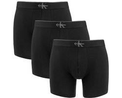 Calvin Klein heren ck one 3P boxers graphic monogram zwart