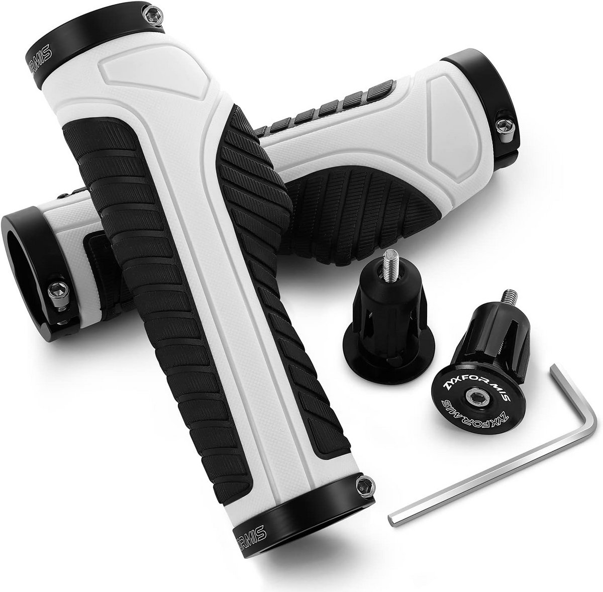 Ergonomische Fietsstuur Grips met Dubbele Sluiting - Antislip Rubber voor MTB en Stadsfiets