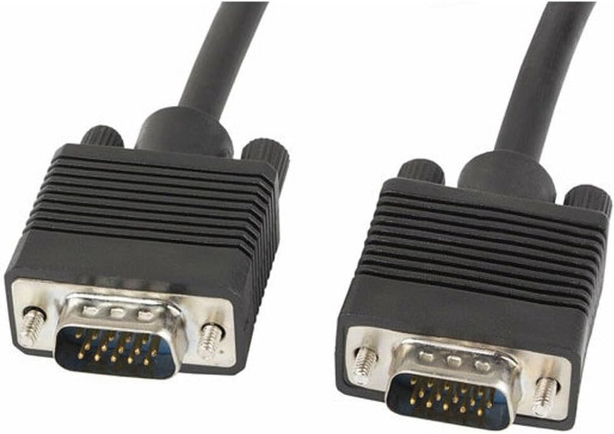 VGA naar VGA kabel met ferrietkern 1,8 meter zwart