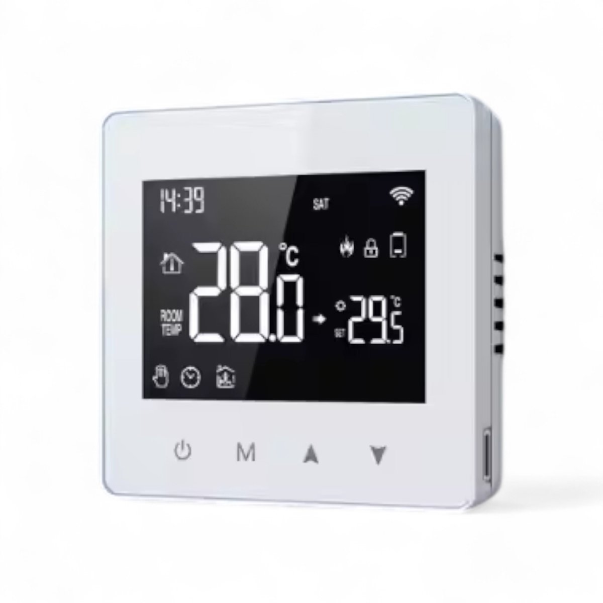 Wifi Opbouw Thermostaat | Touchscreen bediening | Wifi | Opbouwmontage | CV aan/uit systemen | Tuya Smart Life | Open raam detectie | Zwart thumbnail 6