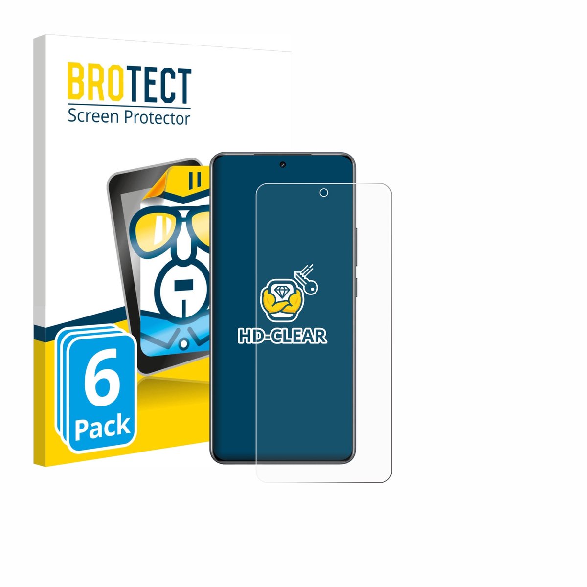 BROTECT - Screenprotector voor realme Neo 8 - Folie Beschermfolie transparant 6 Stuks