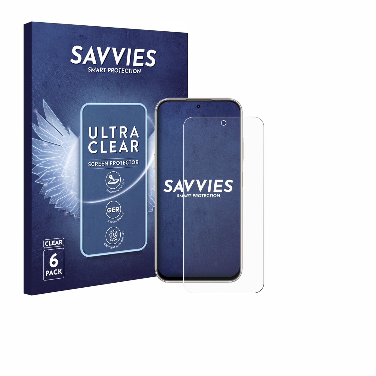 Savvies - Screenprotector voor Nubia V80 Pro - Folie Beschermfolie transparant 6 Stuks