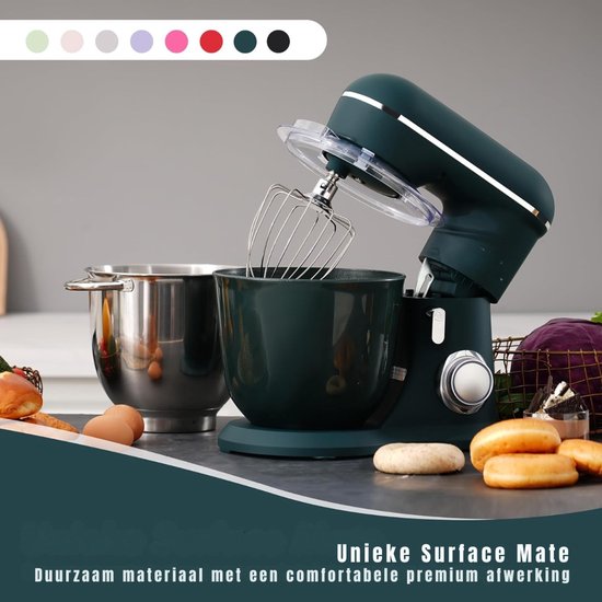 Florixa® Mixer met mengkom - Mixer - Mixer met mengkom keukenmachine - Groen - ‎22cm x 36cm x 33cm van Merkloos — afbeelding 3