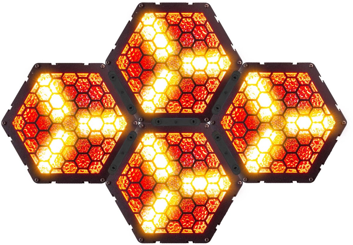 BeamZ Set van 4x RB90-5 Retro Blinders - 3x 30W RGB/WW LED’s - 5 pins DMX