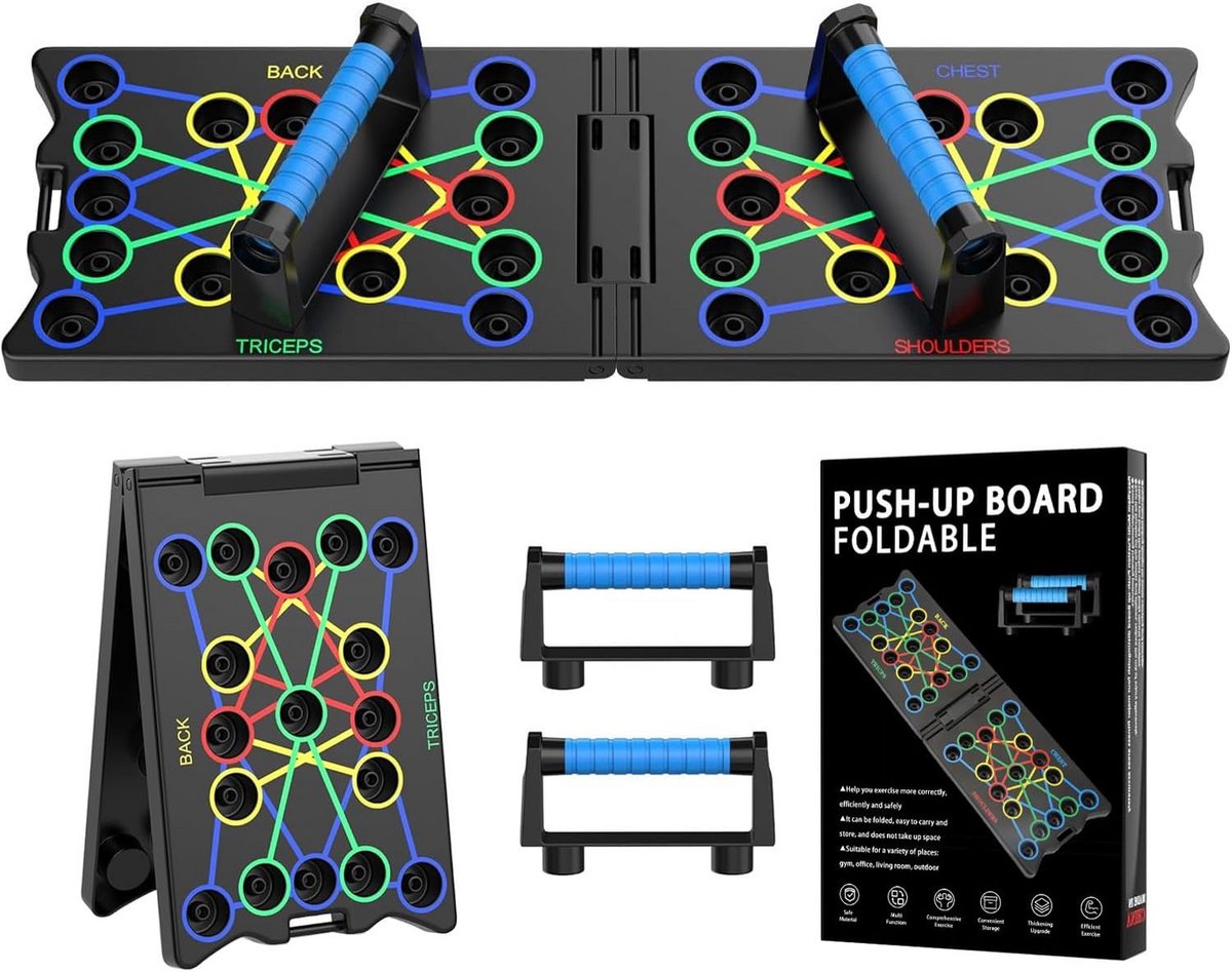 24-in-1 Push-up Bord Trainingssysteem - Multifunctioneel Thuistrainingsapparaat Opvouwbaar