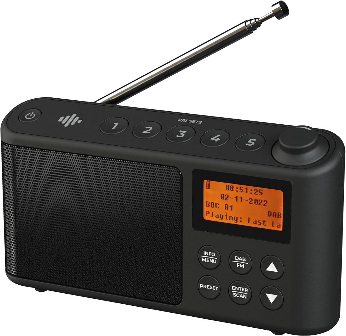 DAB+ en FM Radio - Draagbaar Digitaal Radiootje met Batterij en Netvoeding