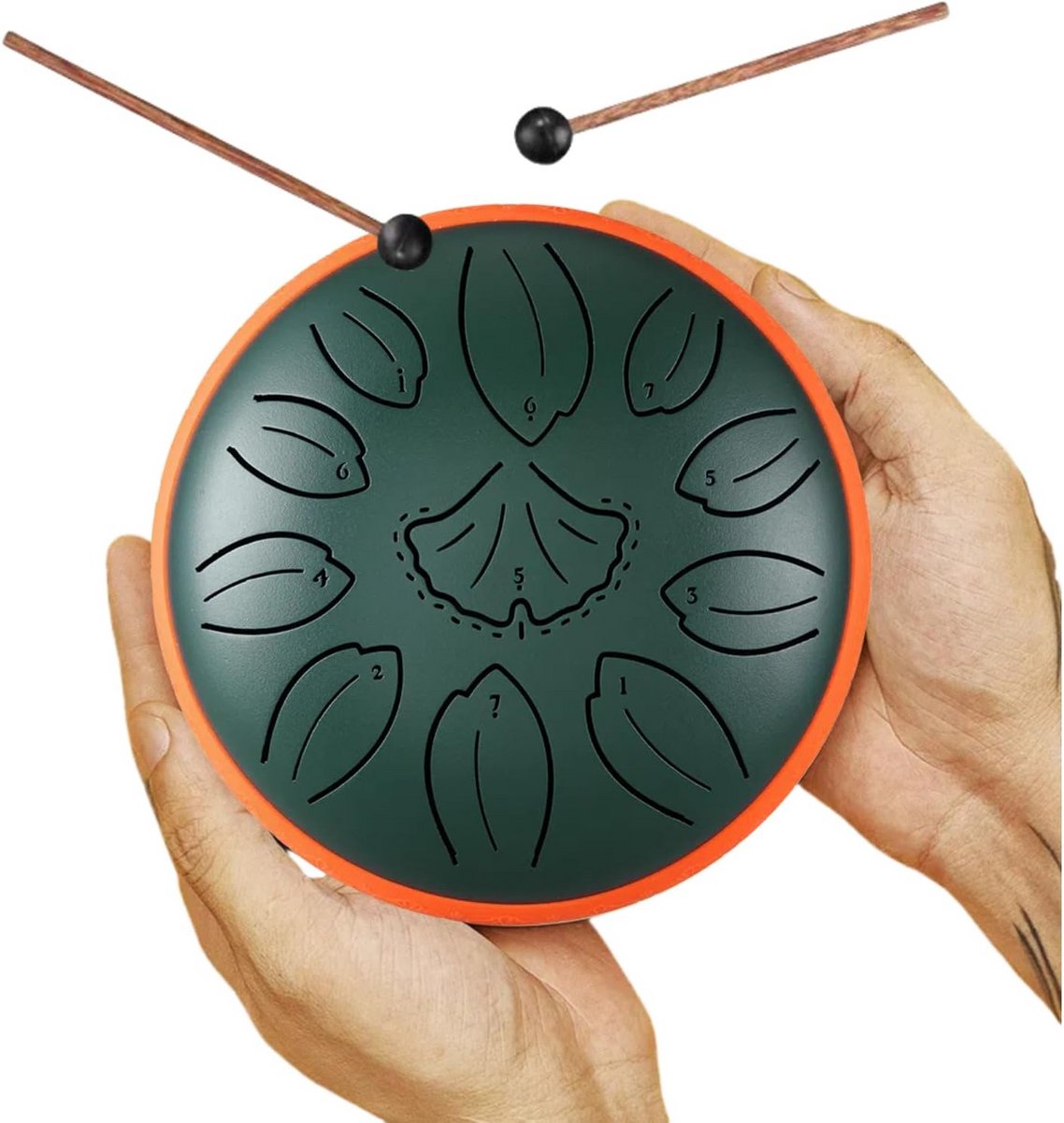 Stalen Tongtrommel 15 cm met 11 Tonen voor Meditatie en Beginners