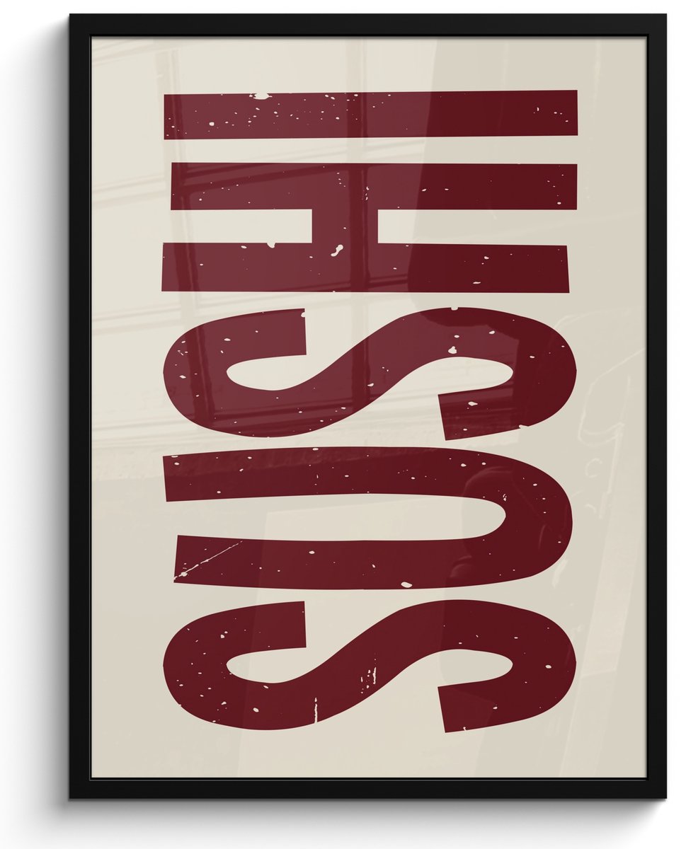 FrameYourWall Fotolijst inclusief poster - Posterlijst 50x70 cm - Posters - Sushi - Rood - Japandi - Decoratie - Foto in lijst - Keuken decoratie muur - Wanddecoratie accessoires - Muurdecoratie - Schilderijen