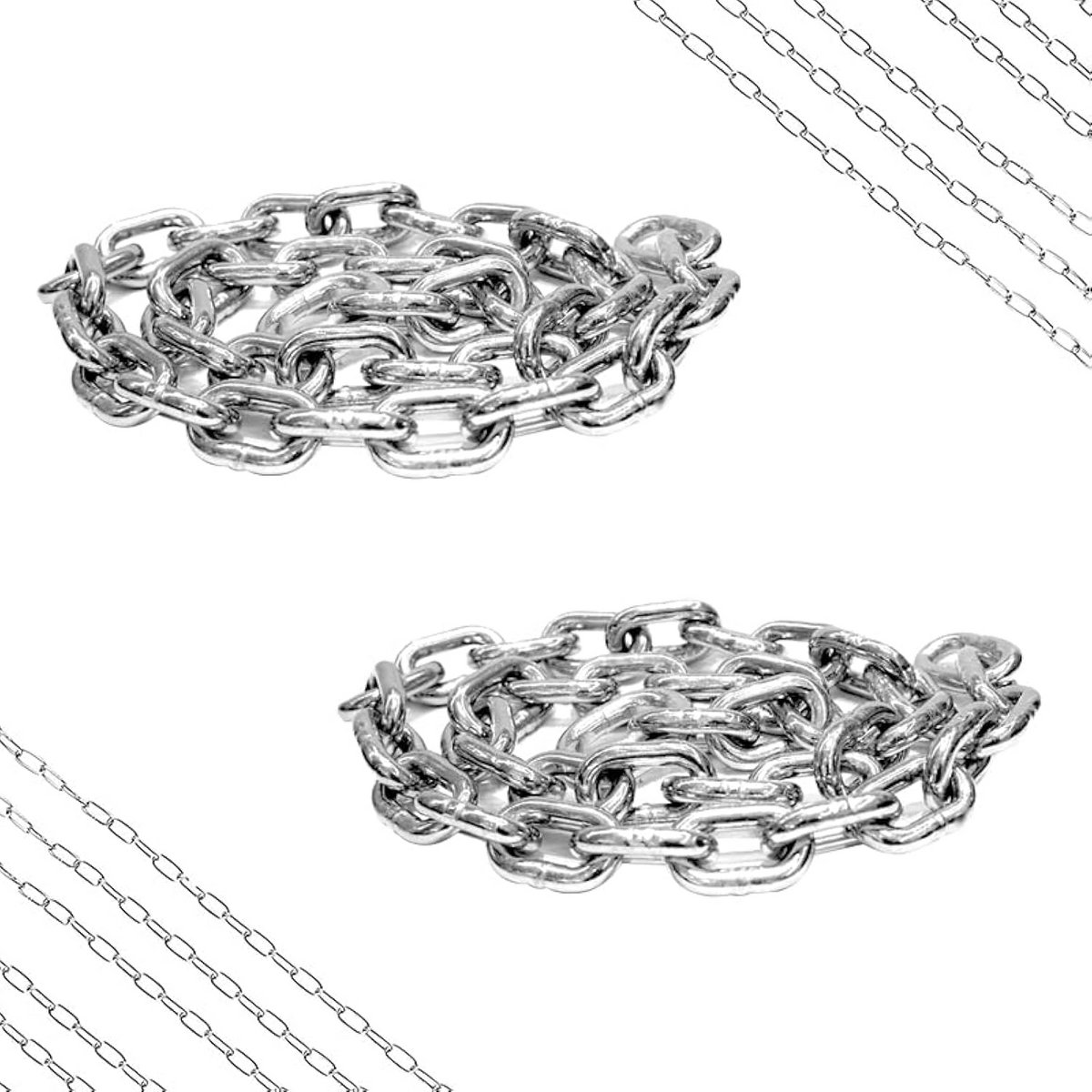 2x RVS Ketting 1.5 Meter Lang 3mm Dikte Zware Kwaliteit