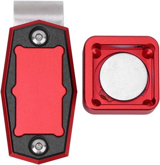 Biljartkrijt houder aluminium draagbaar met clip — afbeelding 3