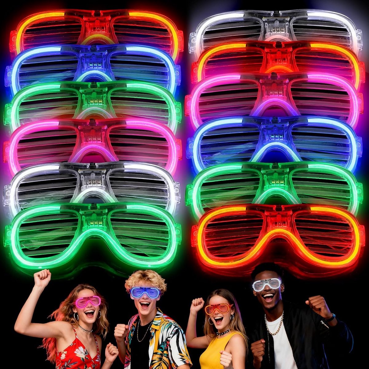 Lichtgevende Glazen - Neon Glow in the Dark Feest Glazen