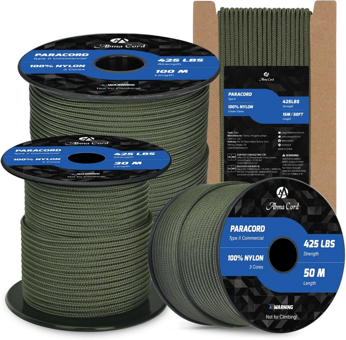 Sterk 3mm Nylon Touw 15 Meter - UV-bestendig Paracord voor Knutselen en Outdoor