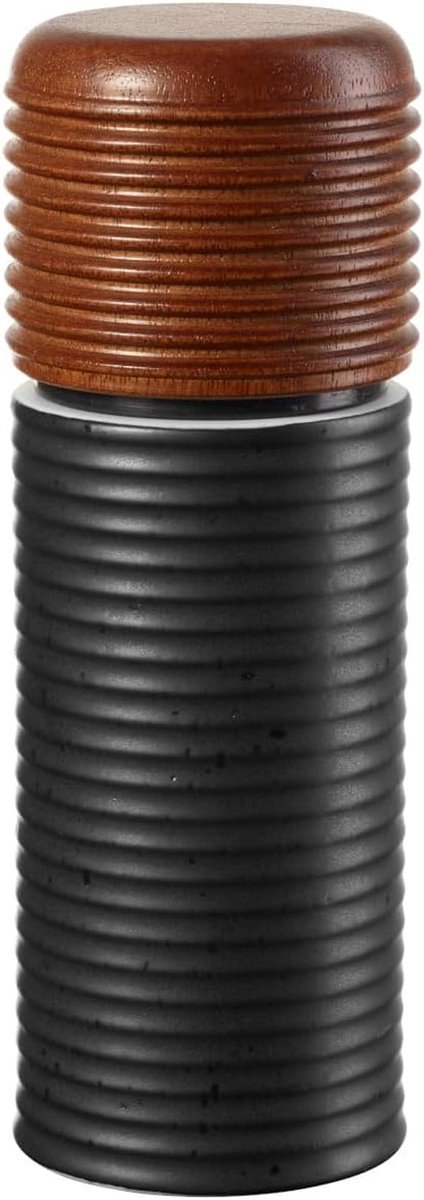 Zwarte Peper- en Zoutmolen Set - 2 stuks - 5,4 cm x 14,8 cm - Handmatige Kruidenmolens met Verstelmachaniek